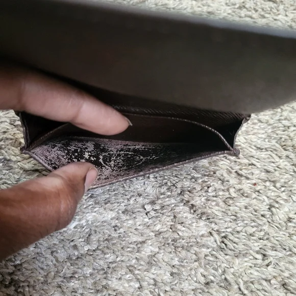 Auth Pre-loved Louis Vuitton Damier Ebene Enveloppe Cartes De Visite Card Case - Picture 10 of 11